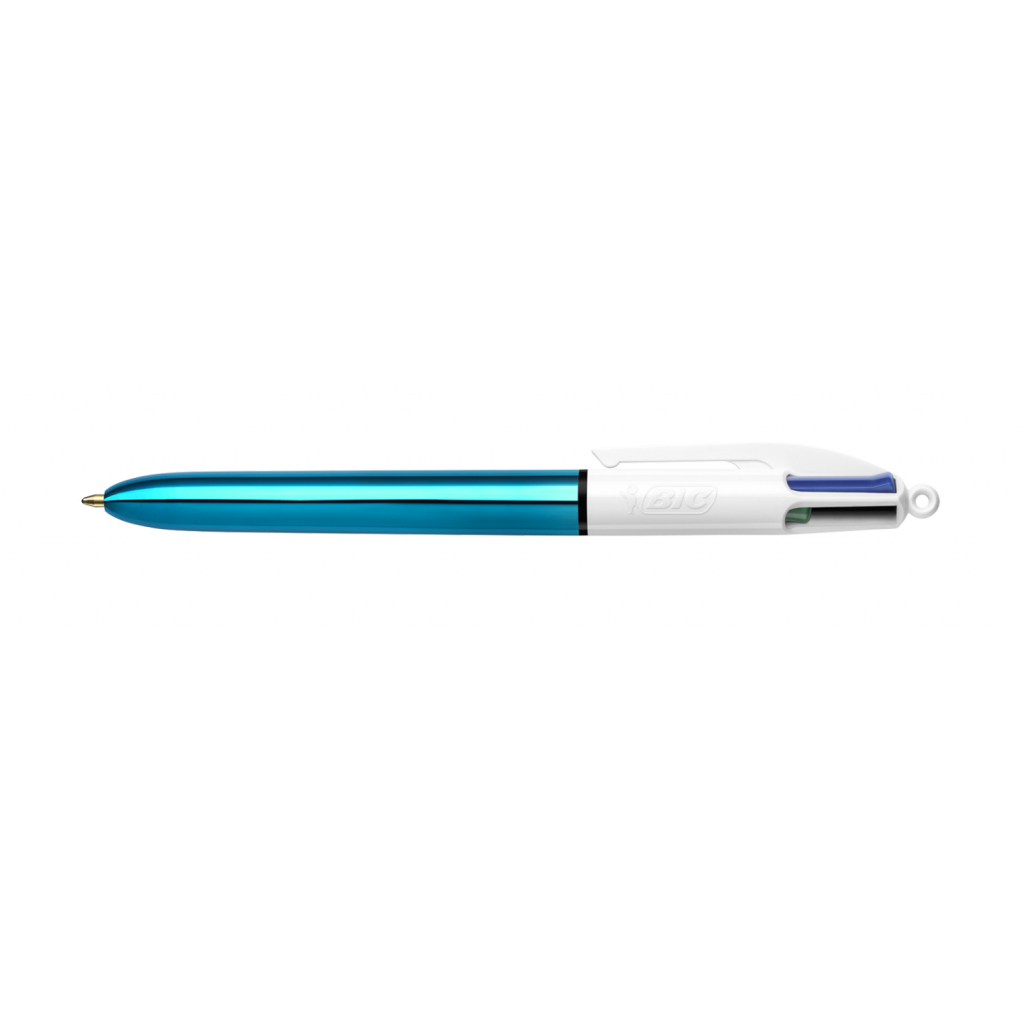 Ручка масляна Bic 4 в 1 Colours Shine Blue, голубая (bc982874) - фото 1 Ручка масляна Bic 4 в 1 Colours Shine Blue, голубая (bc982874) - фото 1