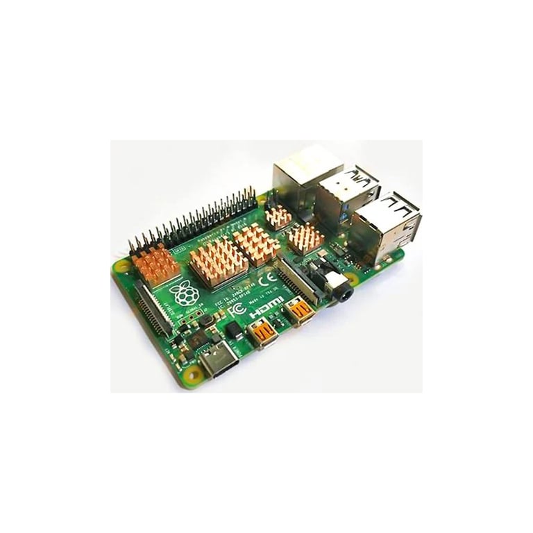 Додаткове обладнання до промислового ПК Raspberry Pi комплект радіаторів для Raspberry Pi 4, мідь, 5 шт (RA603) - фото 2