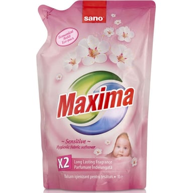 Кондиціонер для білизни Sano Maxima Sensitive змінна упаковка 1 л (7290010935437) - фото 1