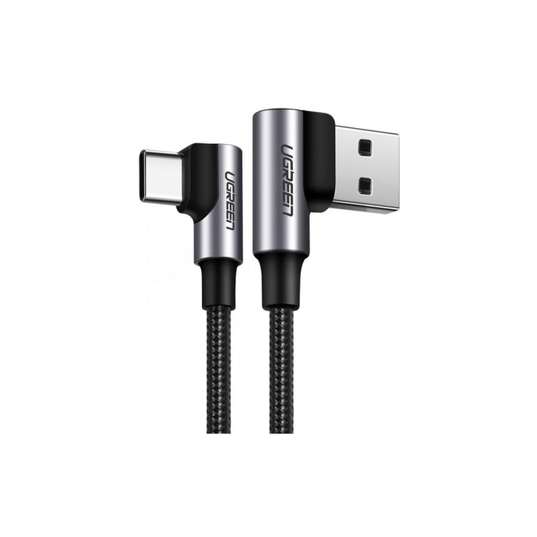 Дата кабель USB 2.0 AM to Type-C 1.0m US176 Both Angled 3A (Black) Ugreen (20856) - фото 2