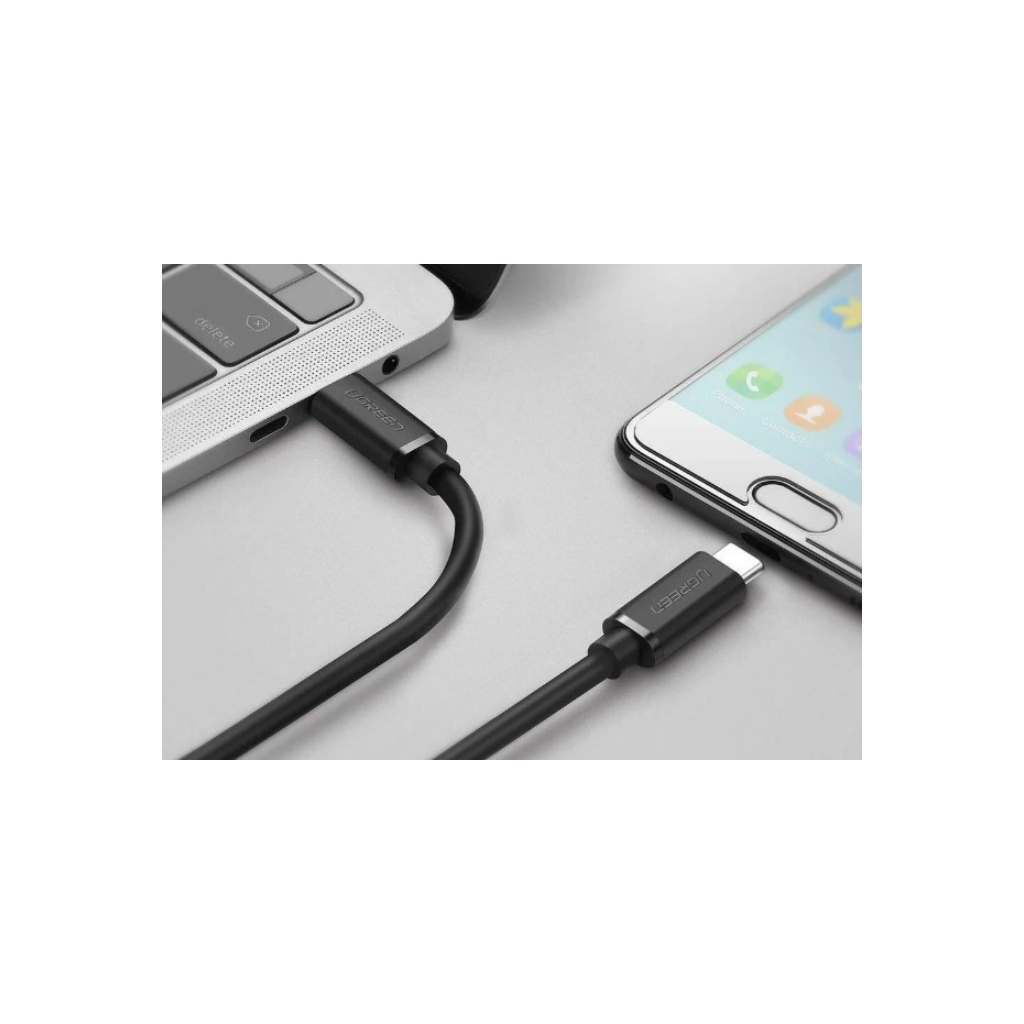 Дата кабель USB-C to USB-C 0.5m US286 3A (Black) Ugreen (50996) - фото 3 Дата кабель USB-C to USB-C 0.5m US286 3A (Black) Ugreen (50996) - фото 3