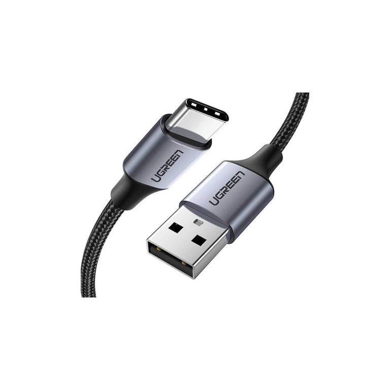 Дата кабель USB 2.0 AM to USB-C 1.5m US288 Aluminum Braid (Black) UGREEN (60127) - фото 1