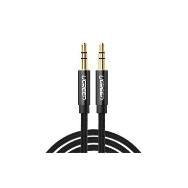 Кабель мультимедійний 3.5mm M to 3.5mm M 1.0m AV112 black Ugreen (50361) - фото 1