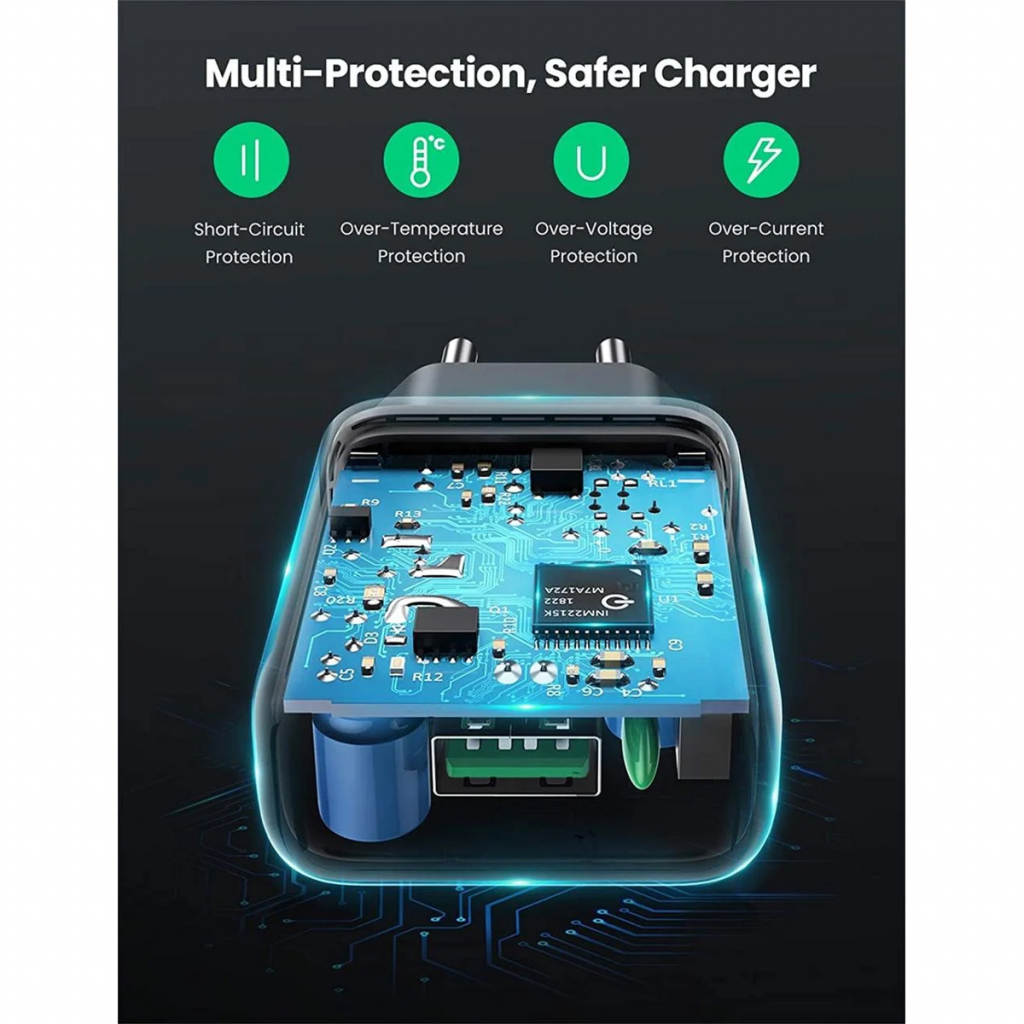 Зарядний пристрій Ugreen CD122 18W USB QC 3.0 Charger (Black) (70273) - фото 2 Зарядний пристрій Ugreen CD122 18W USB QC 3.0 Charger (Black) (70273) - фото 2