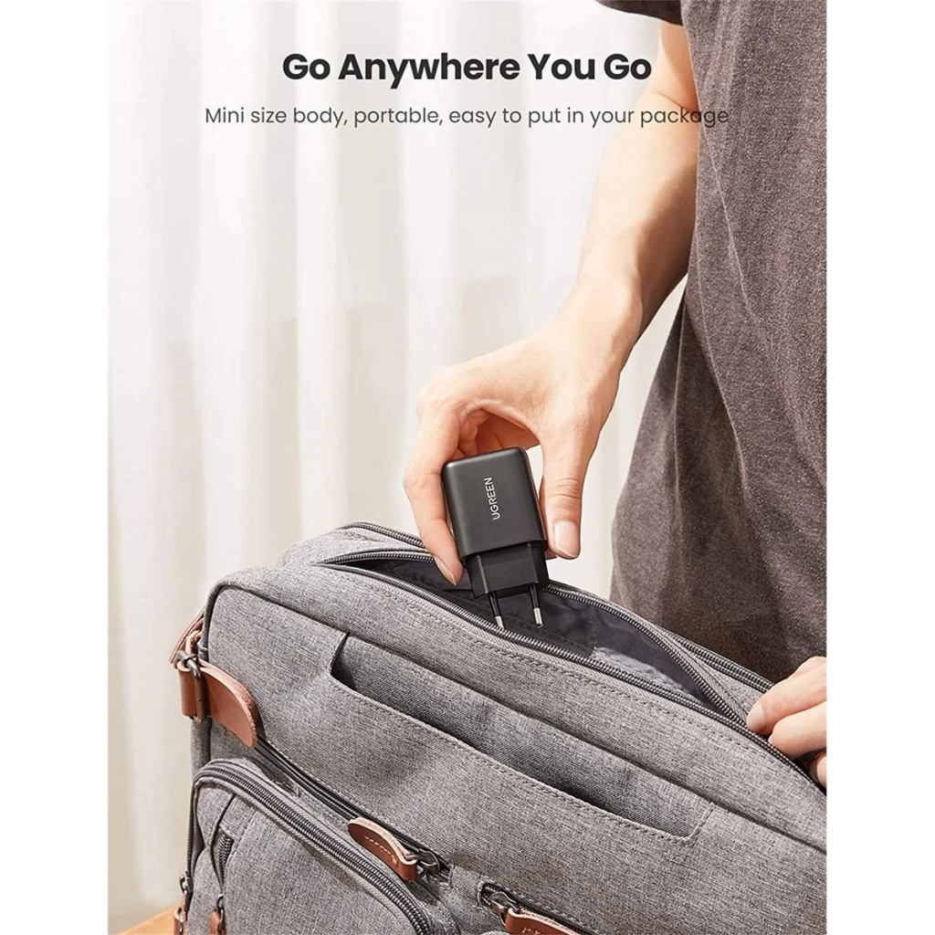 Зарядний пристрій Ugreen CD122 18W USB QC 3.0 Charger (Black) (70273) - фото 6 Зарядний пристрій Ugreen CD122 18W USB QC 3.0 Charger (Black) (70273) - фото 6