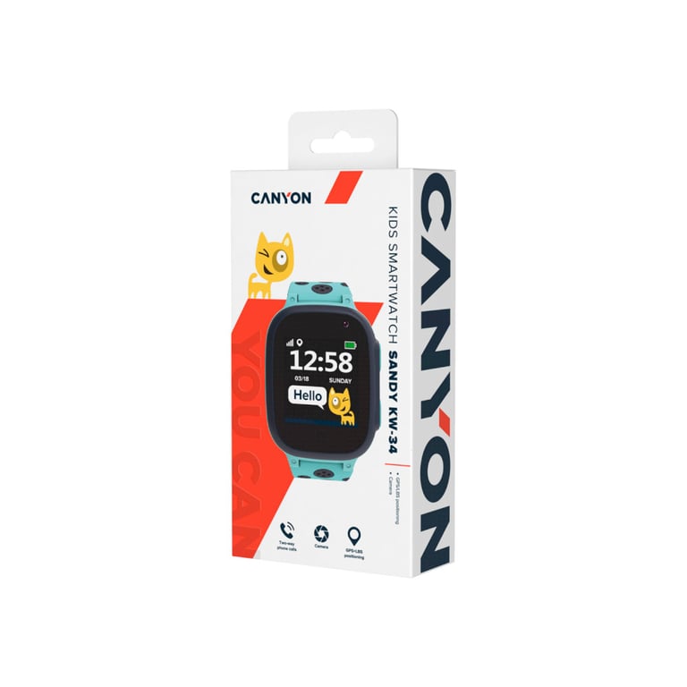 Смарт-годинник Canyon CNE-KW34BL Kids smartwatch Sandy, Blue (CNE-KW34BL) - фото 6
