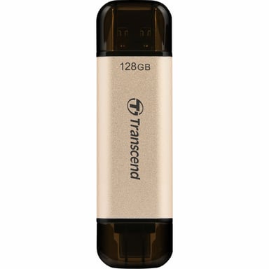 USB флеш накопичувач Transcend 128GB JetFlash 930 Gold-Black USB 3.2/Type-C (TS128GJF930C) - фото 1