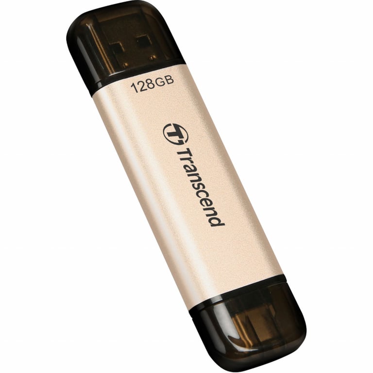 USB флеш накопичувач Transcend 128GB JetFlash 930 Gold-Black USB 3.2/Type-C (TS128GJF930C) - фото 3