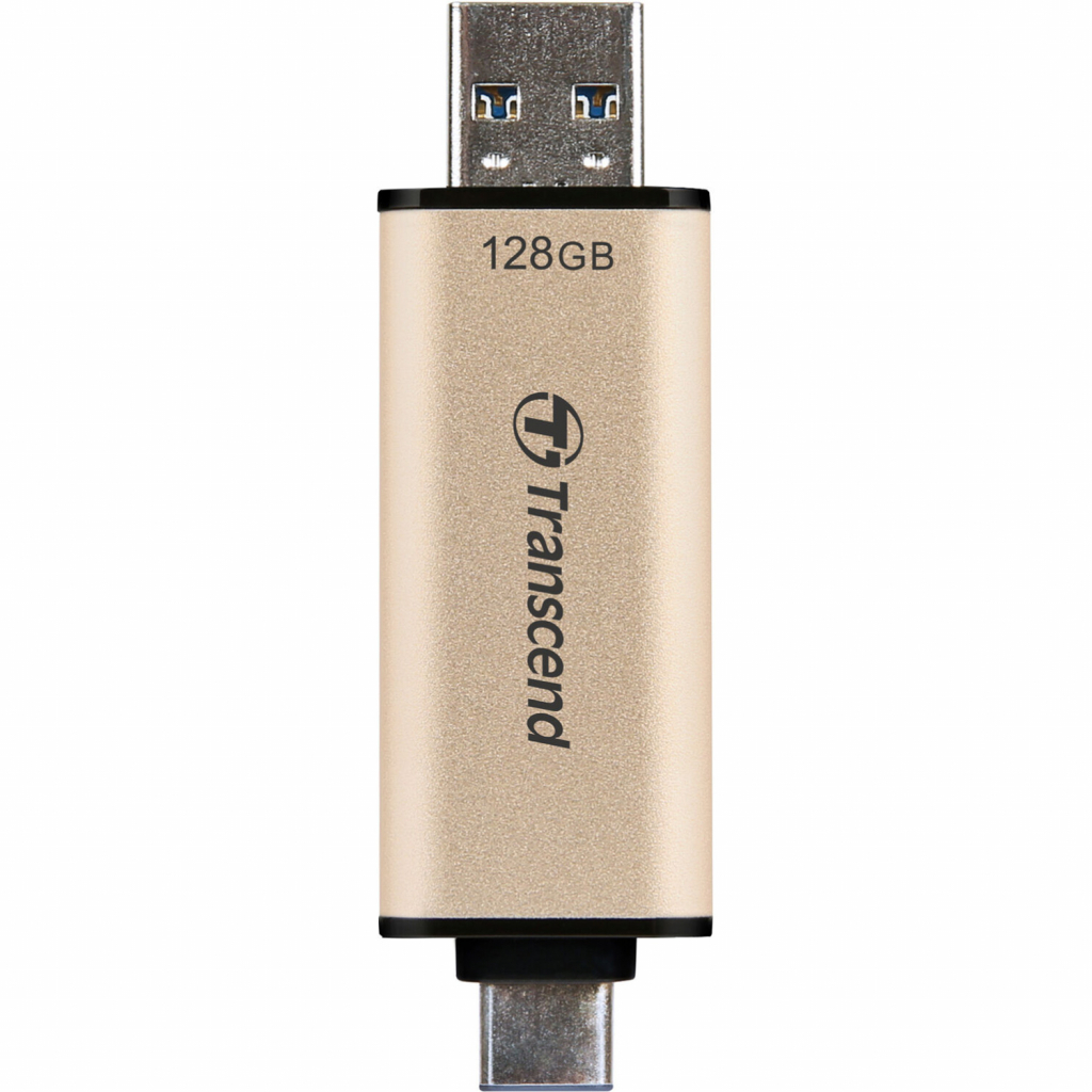USB флеш накопичувач Transcend 128GB JetFlash 930 Gold-Black USB 3.2/Type-C (TS128GJF930C) - фото 5 USB флеш накопичувач Transcend 128GB JetFlash 930 Gold-Black USB 3.2/Type-C (TS128GJF930C) - фото 5