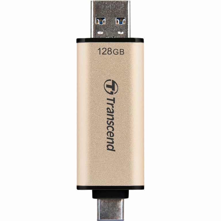 USB флеш накопичувач Transcend 128GB JetFlash 930 Gold-Black USB 3.2/Type-C (TS128GJF930C) - фото 5