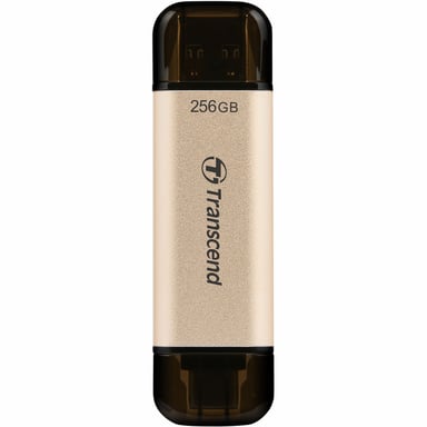 USB флеш накопичувач Transcend 256GB JetFlash 930 Gold-Black USB 3.2/Type-C (TS256GJF930C) - фото 1