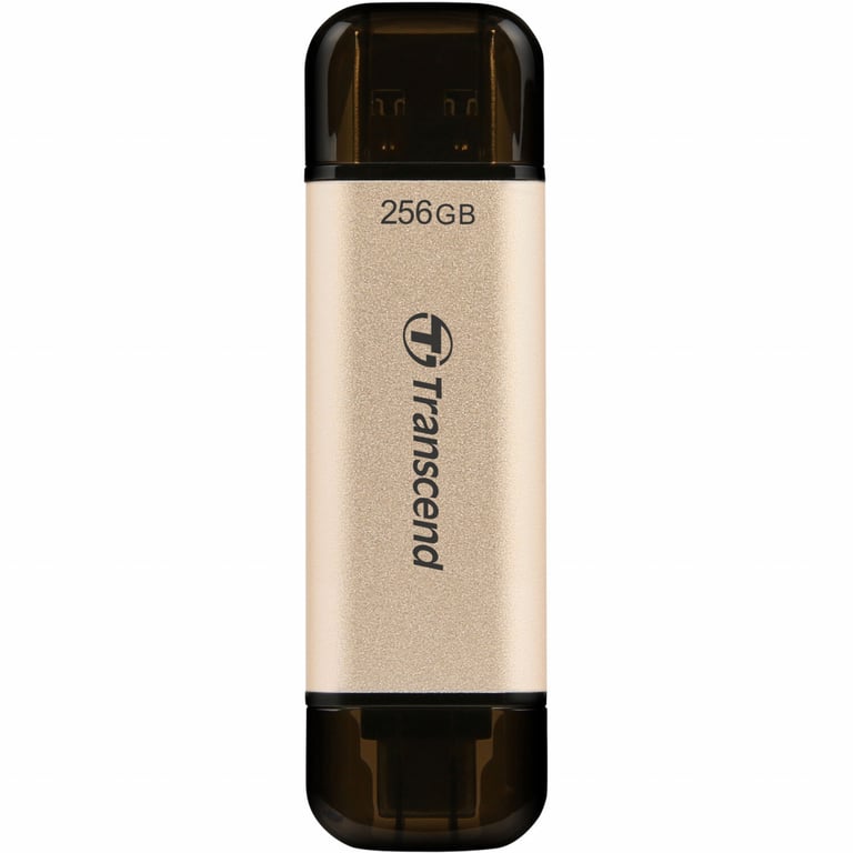 USB флеш накопичувач Transcend 256GB JetFlash 930 Gold-Black USB 3.2/Type-C (TS256GJF930C) - фото 1