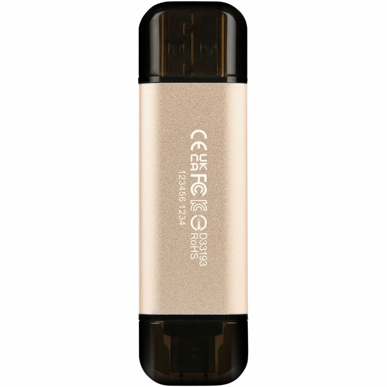 USB флеш накопичувач Transcend 256GB JetFlash 930 Gold-Black USB 3.2/Type-C (TS256GJF930C) - фото 2