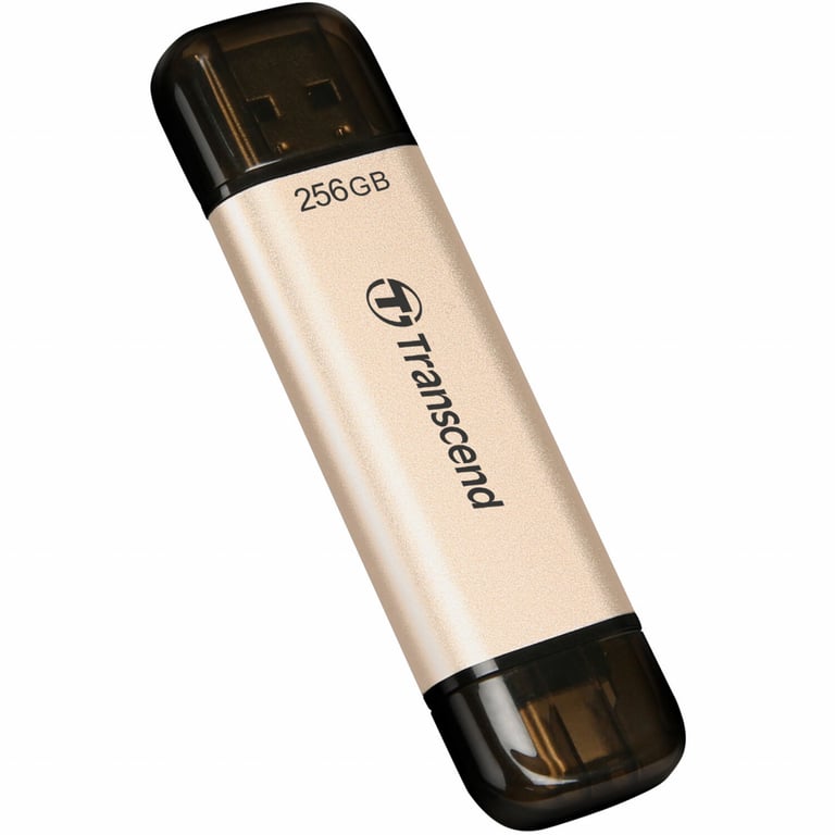 USB флеш накопичувач Transcend 256GB JetFlash 930 Gold-Black USB 3.2/Type-C (TS256GJF930C) - фото 3
