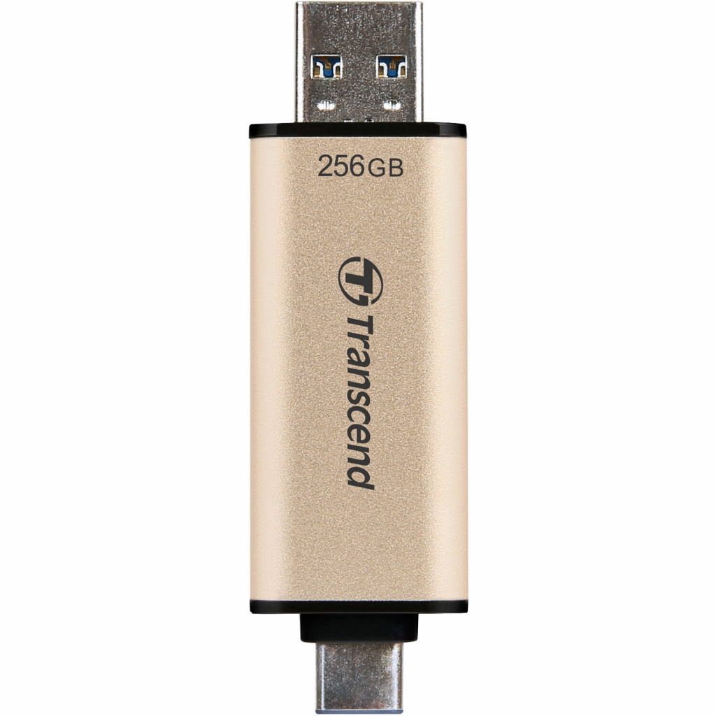 USB флеш накопичувач Transcend 256GB JetFlash 930 Gold-Black USB 3.2/Type-C (TS256GJF930C) - фото 5 USB флеш накопичувач Transcend 256GB JetFlash 930 Gold-Black USB 3.2/Type-C (TS256GJF930C) - фото 5