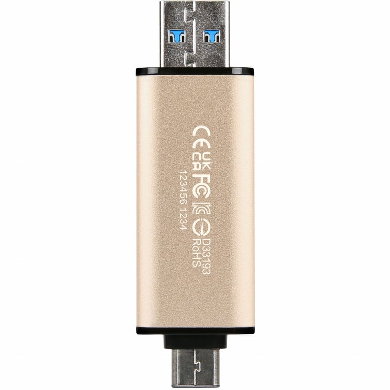 USB флеш накопичувач Transcend 256GB JetFlash 930 Gold-Black USB 3.2/Type-C (TS256GJF930C) - фото 7