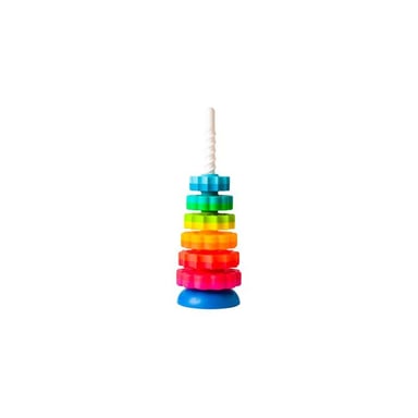 Розвиваюча іграшка Fat Brain Toys Пірамідка гвинтова тактильна SpinAgain (F110ML) - фото 1