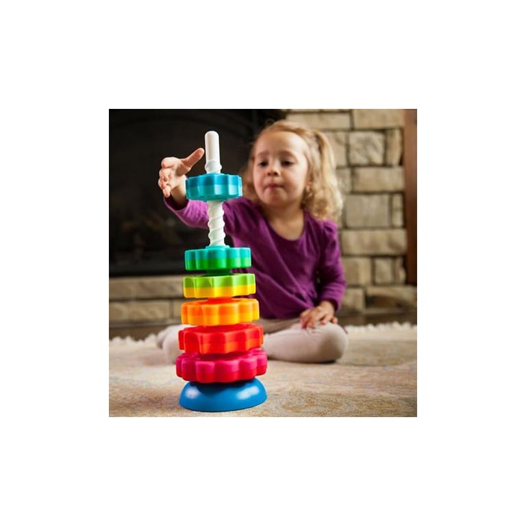 Розвиваюча іграшка Fat Brain Toys Пірамідка гвинтова тактильна SpinAgain (F110ML) - фото 7