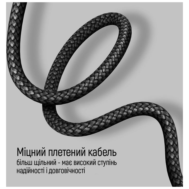 Дата кабель USB-C to USB-C 1.0m PD Fast Charging 65W 3А grey ColorWay (CW-CBPDCC040-GR) - фото 6