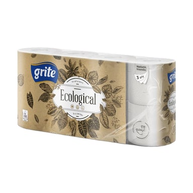 Туалетний папір Grite Ecological Plius 3 шари 8 рулонів (4770023350241) - фото 1