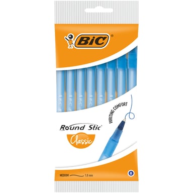 Ручка масляна Bic Round Stic, синя, 8шт в блістері (bc928497) - фото 1