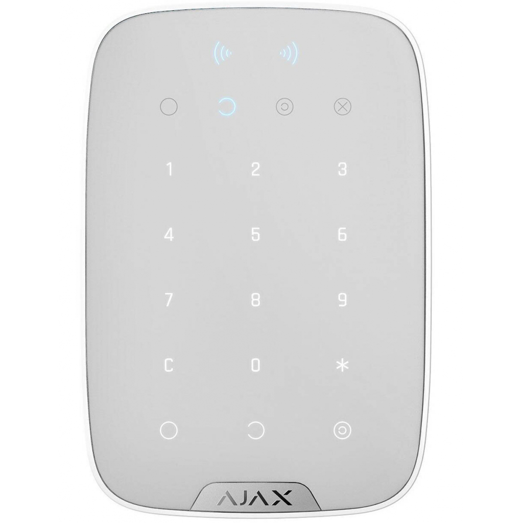 Клавіатура до охоронної системи Ajax KeyPad Plus біла - фото 1