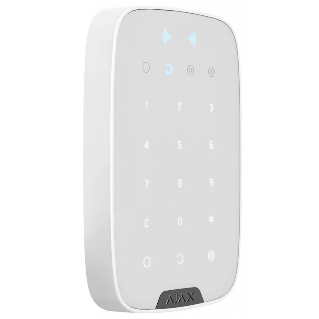 Клавіатура до охоронної системи Ajax KeyPad Plus біла - фото 2 Клавіатура до охоронної системи Ajax KeyPad Plus біла - фото 2
