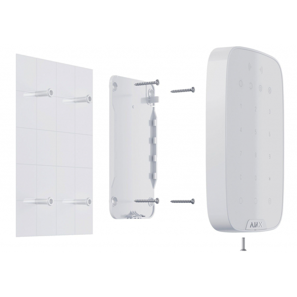 Клавіатура до охоронної системи Ajax KeyPad Plus біла - фото 4 Клавіатура до охоронної системи Ajax KeyPad Plus біла - фото 4