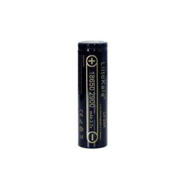 Акумулятор 18650 2900mAh Li-Ion, (2850-2950mah), 3.7V (2.75-4.2V), Blac Liitokala (Lii-29A) - фото 1