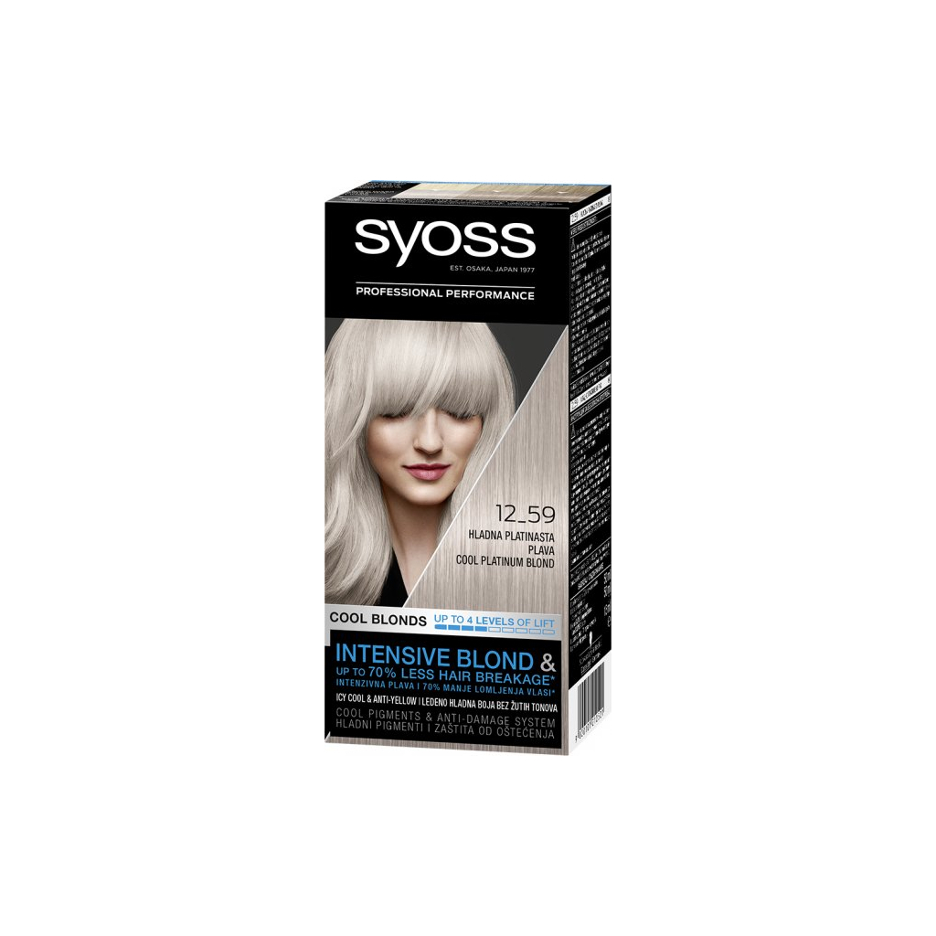 Фарба для волосся Syoss 12-59 Холодний Платиновий блонд 115 мл (9000101210521) - фото 1