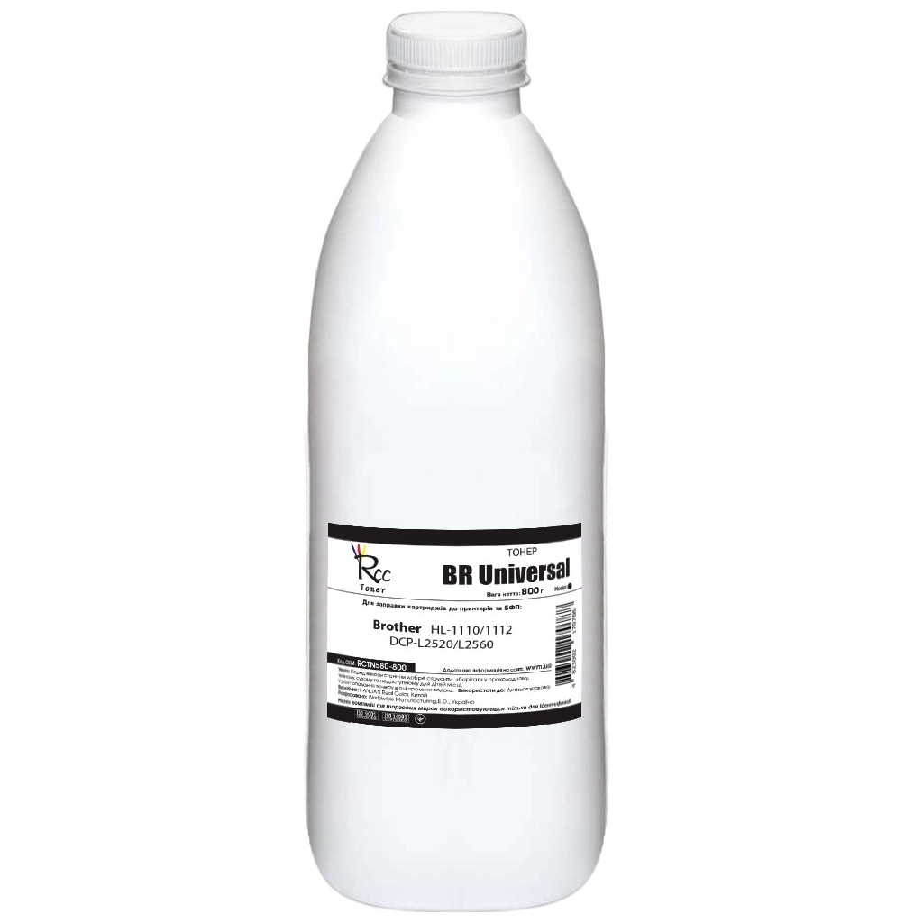 Тонер Brother HL-1110/1112, DCP-L2520/L2560, 800г RC (RCTN580-800) - фото 1