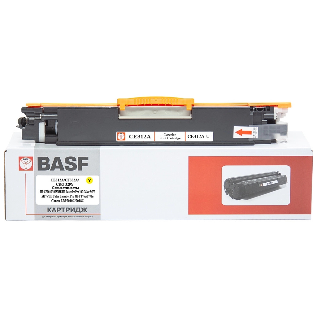 Картридж BASF HP CP1025/CE312A/CF352A, Canon729 Yellow (BASF-KT-CE312A-U) - фото 1 Картридж BASF HP CP1025/CE312A/CF352A, Canon729 Yellow (BASF-KT-CE312A-U) - фото 1