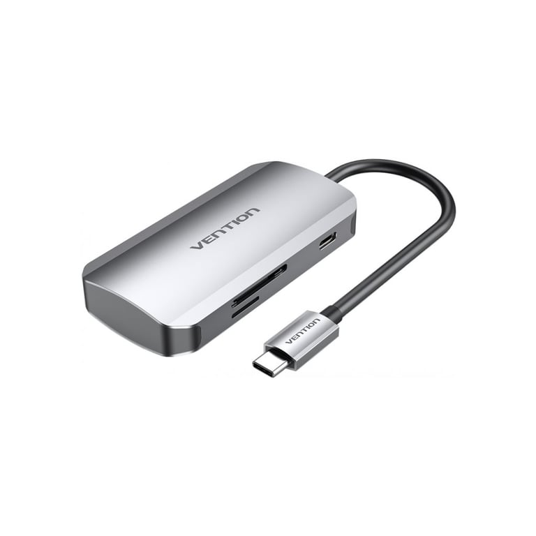Концентратор Vention USB3.1 Type-C --> USB 3.0x3/SD/TF/PD 100W Hub 6-in-1 (TNHHB) - фото 1