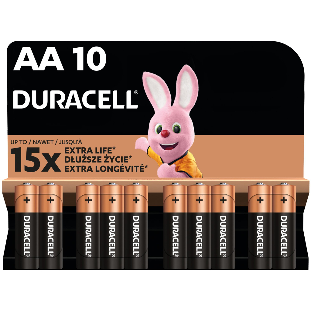 Батарейка Duracell AA лужні 10 шт. в упаковці (5002508/5006461) - фото 1