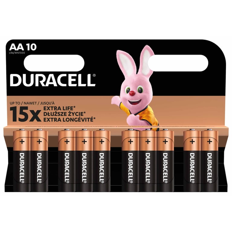 Батарейка Duracell AA лужні 10 шт. в упаковці (5002508/5006461) - фото 2