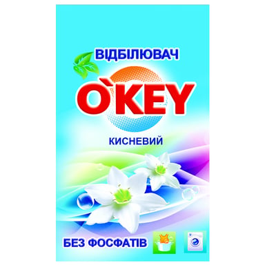 Відбілювач O'KEY кисневий для білої білизни 200 г (4820049381344) - фото 1