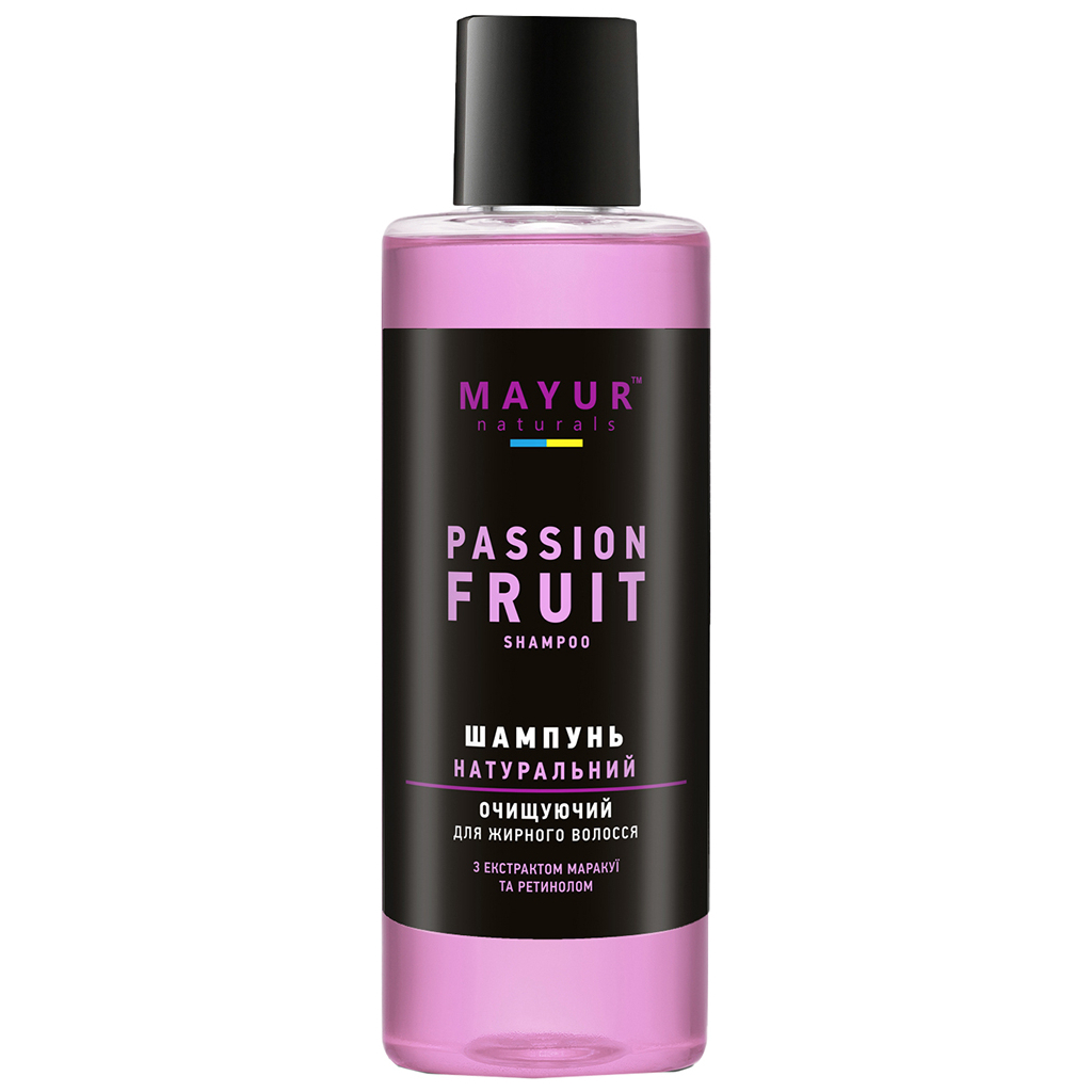 Шампунь Mayur Маракуйя очисний для жирного волосся 200 мл (4820230950045) - фото 1 Шампунь Mayur Маракуйя очисний для жирного волосся 200 мл (4820230950045) - фото 1