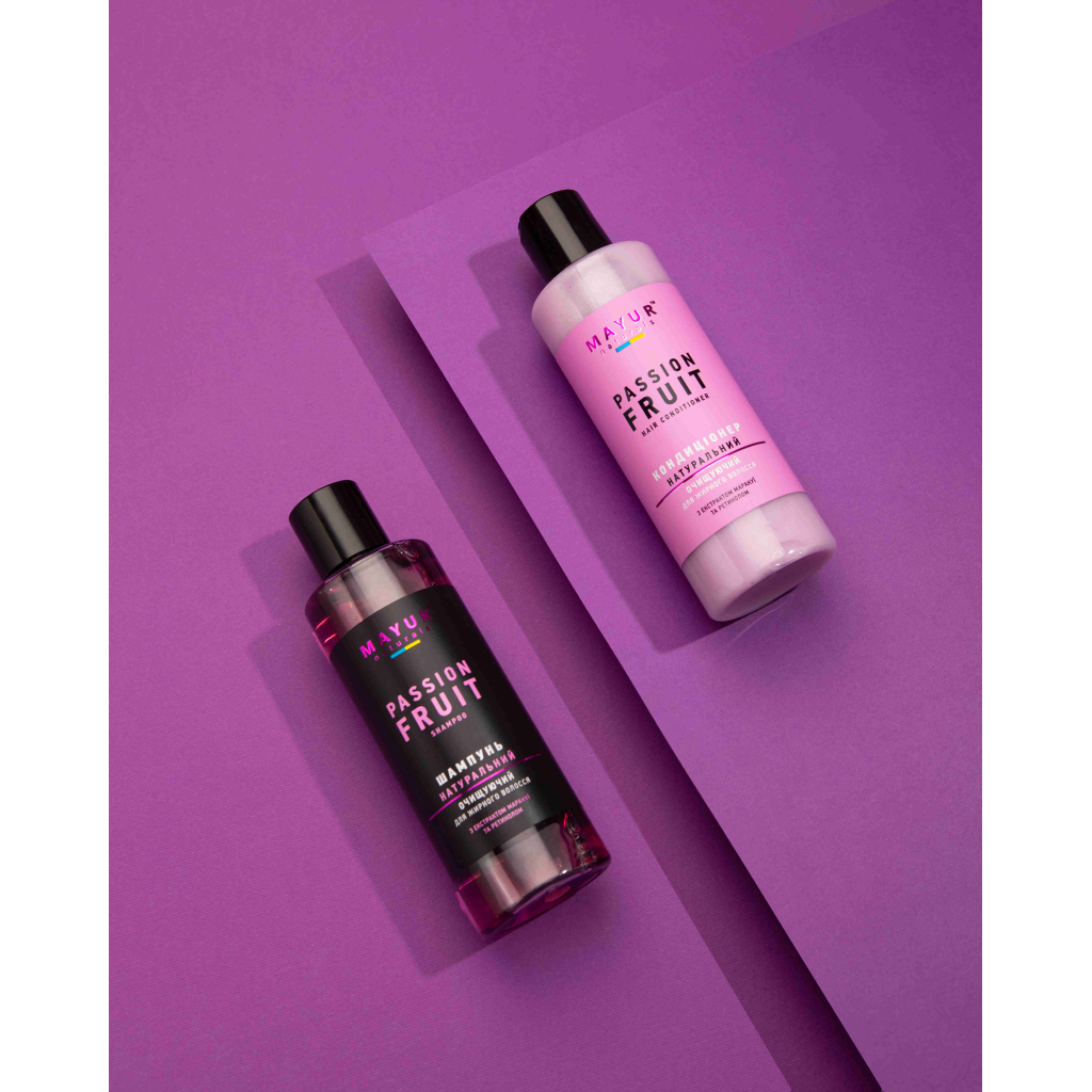 Шампунь Mayur Маракуйя очисний для жирного волосся 200 мл (4820230950045) - фото 2 Шампунь Mayur Маракуйя очисний для жирного волосся 200 мл (4820230950045) - фото 2