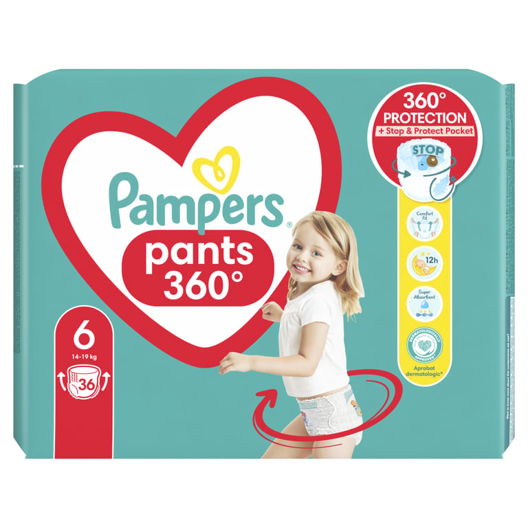 Підгузки Pampers трусики Pants Giant Розмір 6 (15+ кг) 36 шт. (8006540069028) - фото 2