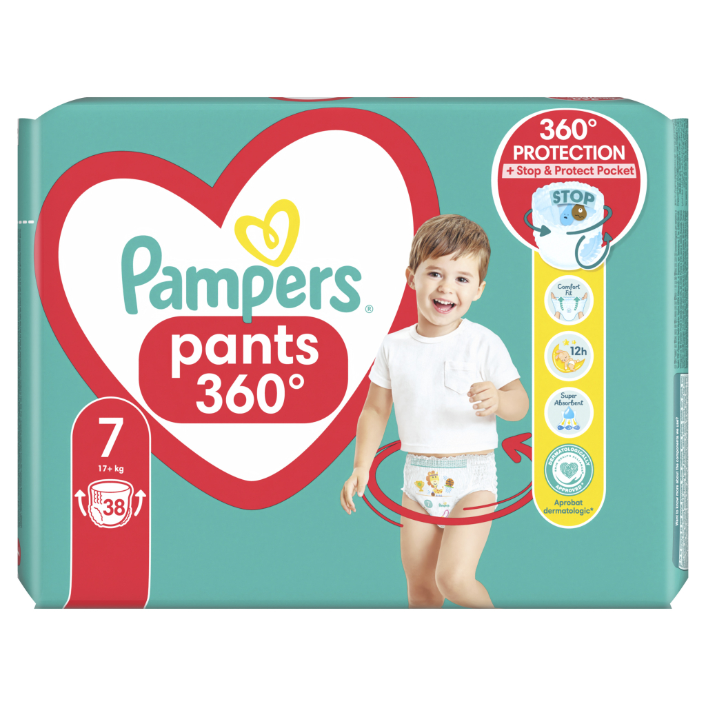 Підгузки Pampers трусики Pants Giant Plus Розмір 7 (17+ кг) 38 шт. (8006540069387) - фото 2 Підгузки Pampers трусики Pants Giant Plus Розмір 7 (17+ кг) 38 шт. (8006540069387) - фото 2
