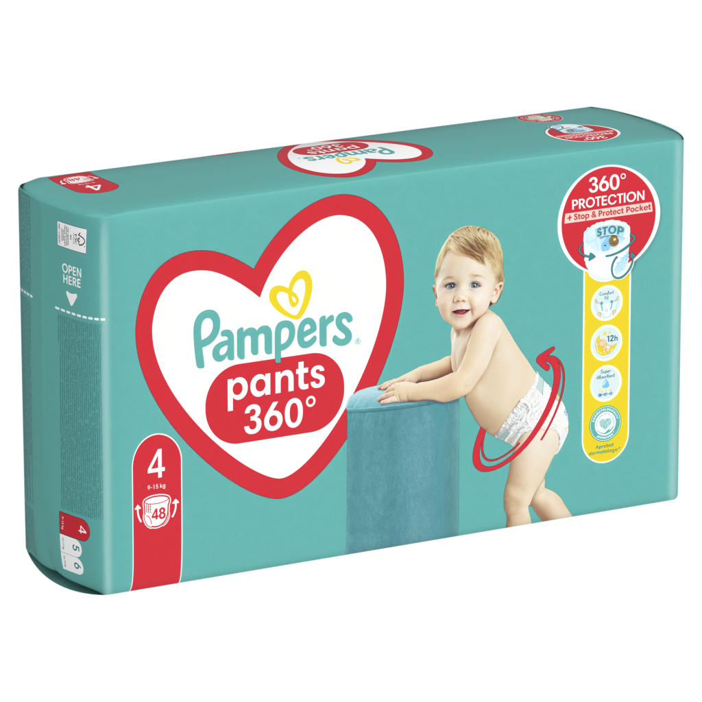 Підгузки Pampers трусики Pampers Pants Розмір 4 (9-15 кг) 48 шт. (8006540068755) - фото 3 Підгузки Pampers трусики Pampers Pants Розмір 4 (9-15 кг) 48 шт. (8006540068755) - фото 3