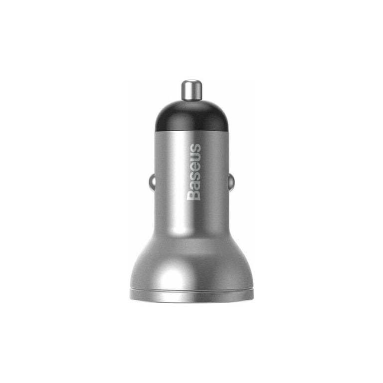 Зарядний пристрій Baseus Digital Display Dual USB 4.8A 24W silver (CCBX-0S) - фото 2