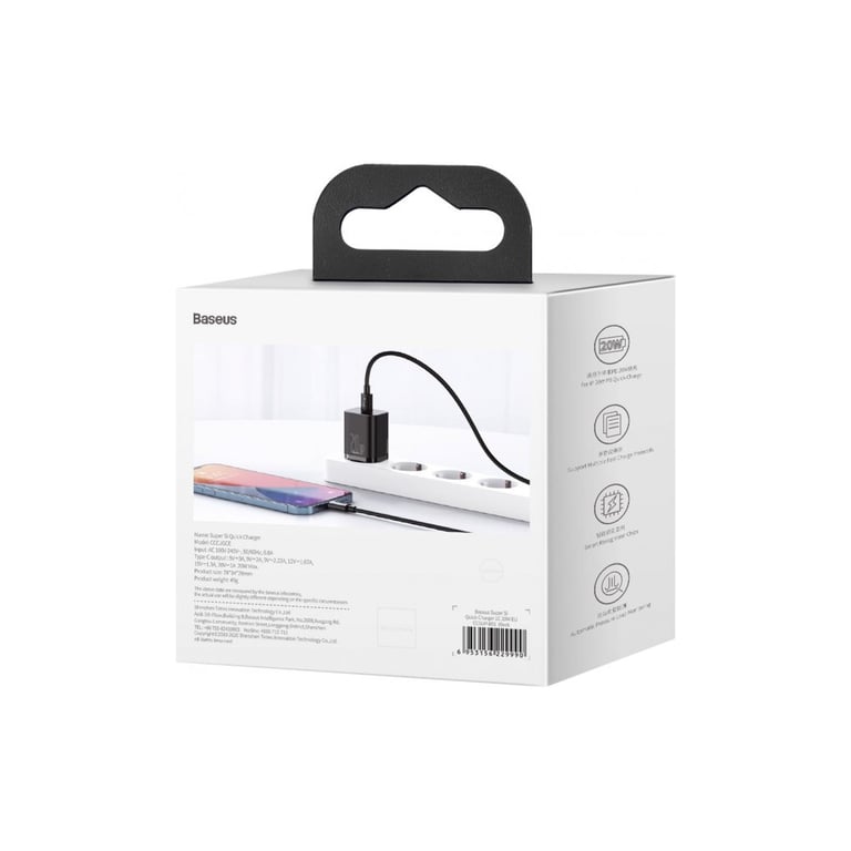 Зарядний пристрій Baseus 1 Type-C 20W (CCSUP-B01) - фото 6