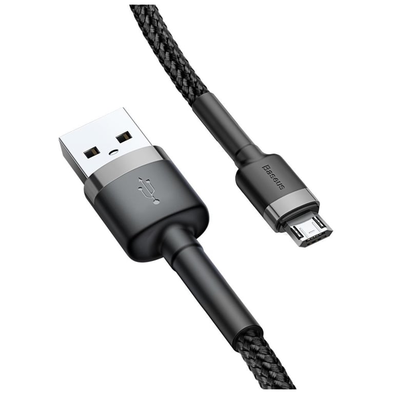 Дата кабель USB 2.0 AM to Micro 5P 2.0m 1.5A grey-black Baseus (CAMKLF-CG1) - фото 1
