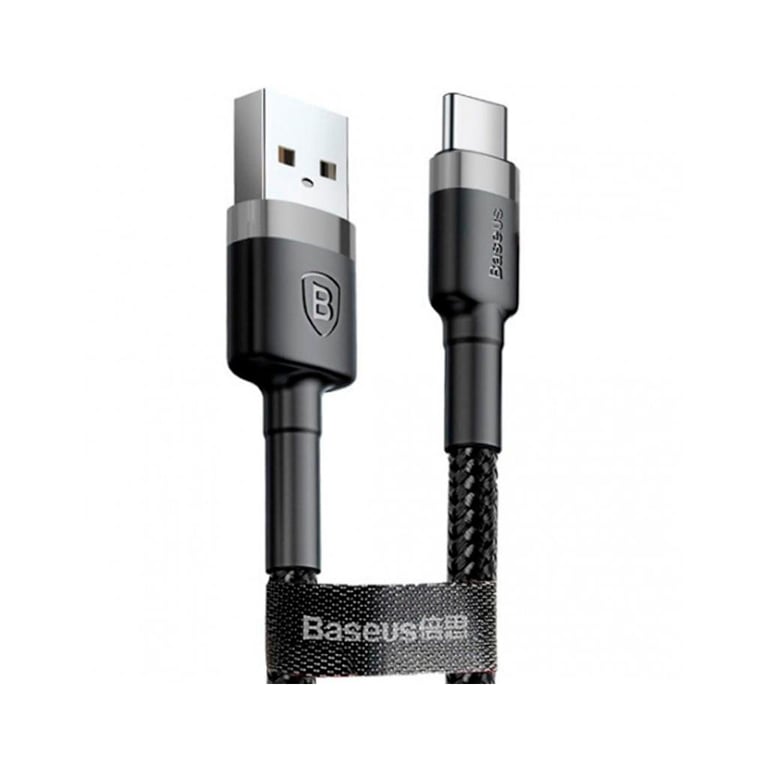 Дата кабель USB 2.0 AM to USB-C 1.0m 3A grey-black Baseus (CATKLF-BG1) - фото 2