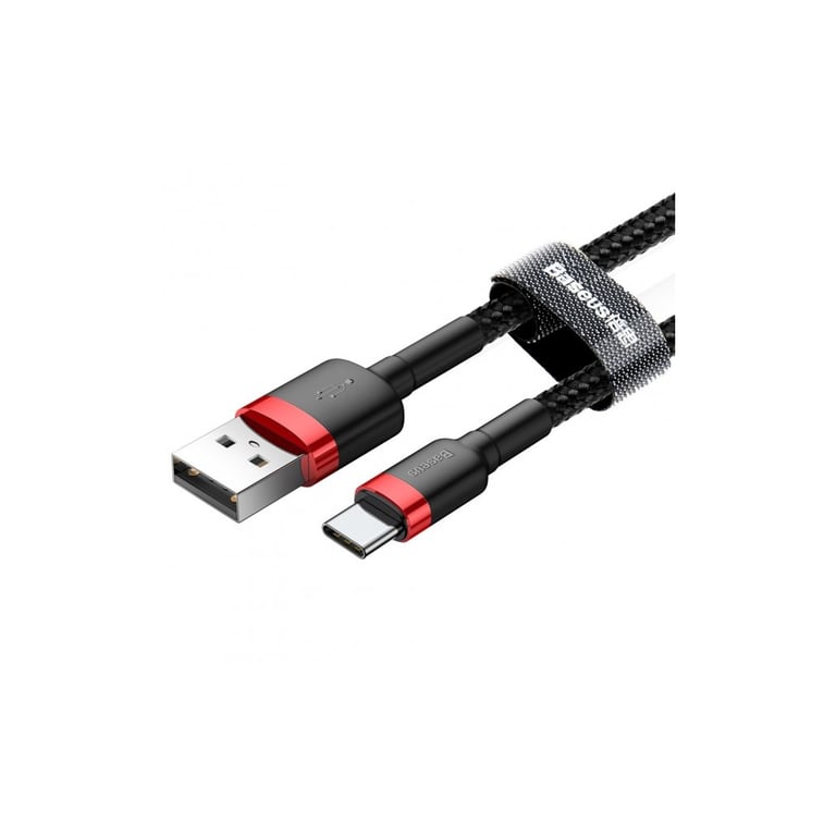 Дата кабель USB 2.0 AM to USB-C 2.0m 2A red-black Baseus (CATKLF-C91) - фото 4