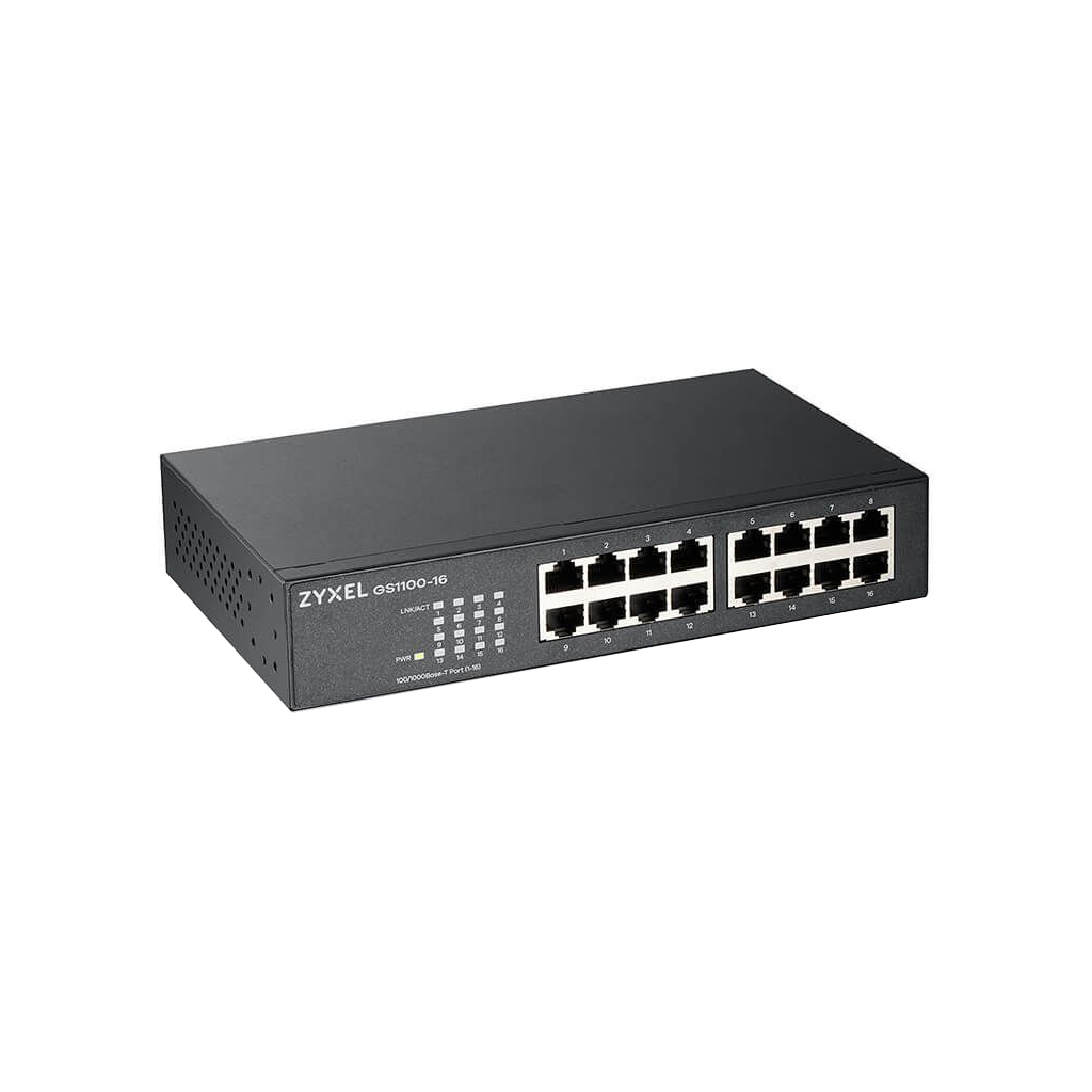 Комутатор мережевий ZyXel GS1100-16 (GS1100-16-EU0103F) - фото 3 Комутатор мережевий ZyXel GS1100-16 (GS1100-16-EU0103F) - фото 3