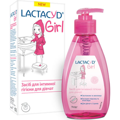 Гель для інтимної гігієни Lactacyd для дівчаток з дозатором 200 мл (5391520948084) - фото 1