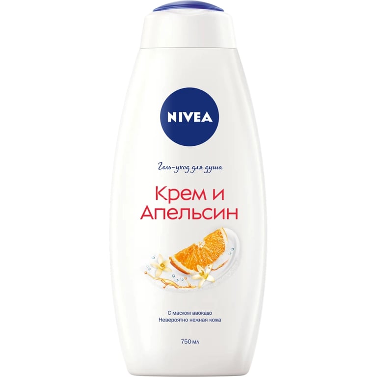 Гель для душу Nivea Крем і Апельсин 750 мл (9005800263694)