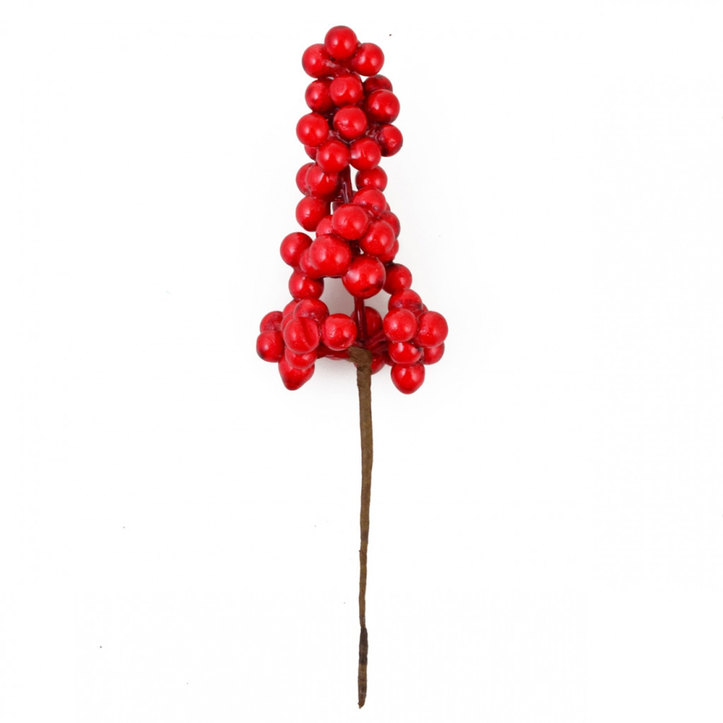 Декоративна гілка YES! Fun з червоними ягодами, 15 см (973527) - фото 1